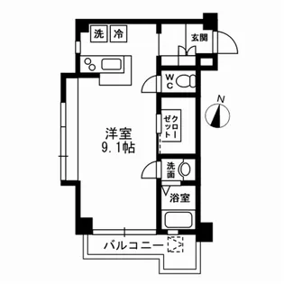 レジディア代々木Ⅱ【3階】の間取り