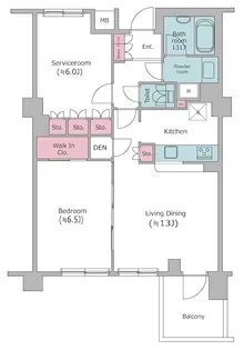 レジディア文京音羽【1階】の間取り
