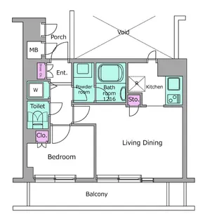 レジディア文京音羽【5階】の間取り