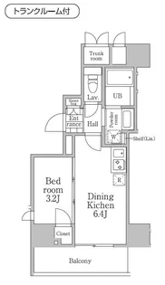 レジディア三軒茶屋Ⅲ【9階】の間取り