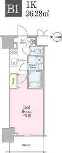 クロスレジデンス飯田橋【5階】の間取り