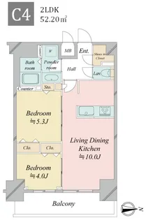 クロスレジデンス飯田橋【11階】の間取り