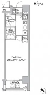 レジディア市ヶ谷Ⅱ【9階】の間取り