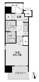 レジディア新宿御苑【7階】の間取り