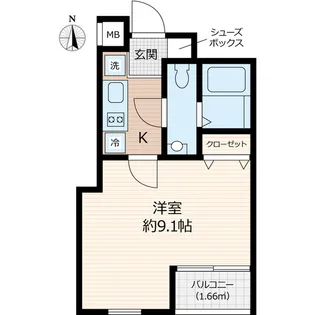 BEVERLY HOMES 下赤塚【3階】の間取り
