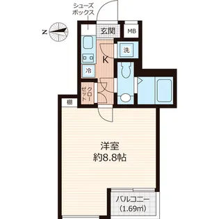 BEVERLY HOMES 赤塚公園Ⅱ【3階】の間取り