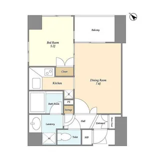 パレステュディオ渋谷STATIONFRONT【1101号室】の間取り