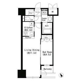エスティメゾン四谷坂町【6階】の間取り