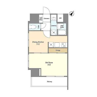 オーキッドレジデンス板橋【8階】の間取り