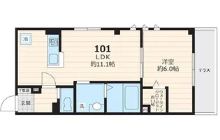 プリマヴェーラ代沢【101号室号室】の間取り
