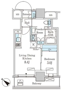 パークアクシス池袋パークフロント【6階】の間取り