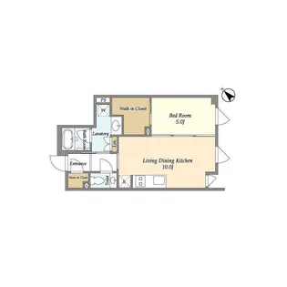 アンソレイエ下北沢【2階】の間取り