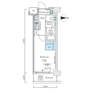 ウエリスアーバン中野坂上【3階】の間取り