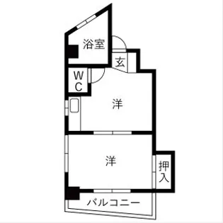 こうづかハイツ【4階】の間取り