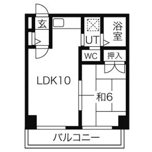 ハイツ空蝉【3階】の間取り