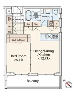 カスタリア初台Ⅱ【4階】の間取り
