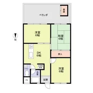 仁平フラッツ【2階】の間取り