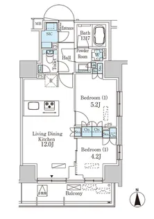 パークアクシス池袋【14階】の間取り