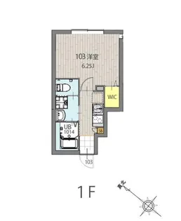 ミハス新宿富久町【1階】の間取り