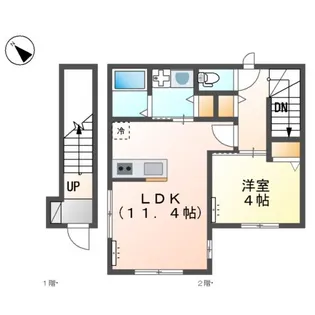グラスコート明大前【2階】の間取り