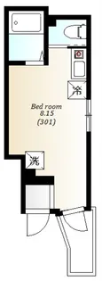 AMUSE三軒茶屋Ⅱ【301号室号室】の間取り