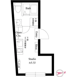 アズ信濃町レジデンス【2階】の間取り
