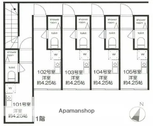 サークルハウス下井草弐番館【1階】の間取り