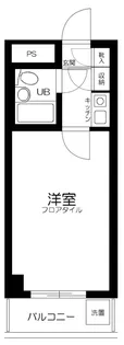 東京都新宿区高田馬場1丁目【マンション】の間取り