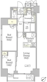 パークヴィラ恵比寿【12階】の間取り