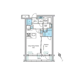 プレディアコート代々木上原【2階】の間取り
