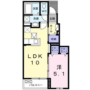 ソレイユ・ルヴァン【1階】の間取り