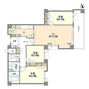 プレステージ浜田山【2階】の間取り