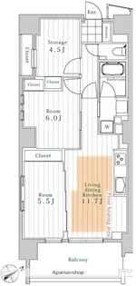 レスピール早稲田【401号室号室】の間取り