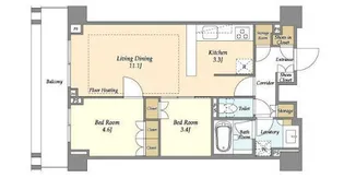 オアーゼ新宿市谷薬王寺【4階】の間取り