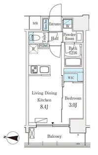デュオフラッツ池袋【7階】の間取り