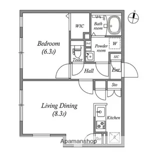QUADOR中野【4階】の間取り