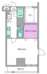 パークフラッツ西早稲田【5階】の間取り