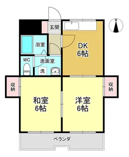 エステート野口【4階】の間取り