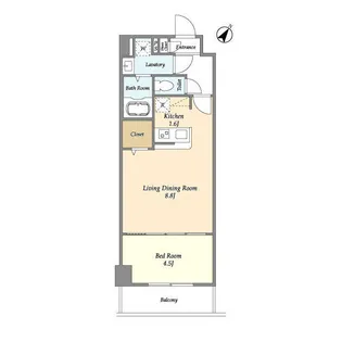 アルファコート常盤台3【8階】の間取り