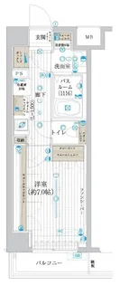 フュージョナル浮間舟渡【4階】の間取り