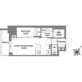 ミュプレ巣鴨駅前【7階】の間取り