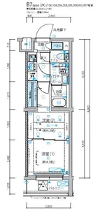 メインステージ成増Ⅱ【407号室号室】の間取り