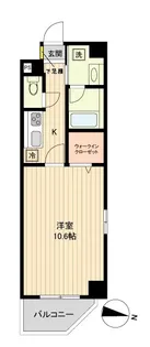 ベルメゾン若林【5階】の間取り
