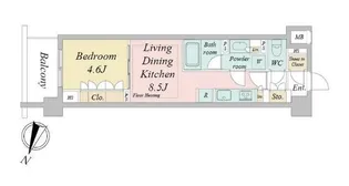 ドゥーエ早稲田【0422号室】の間取り