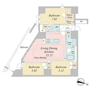 ドゥーエ早稲田【0401号室】の間取り