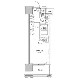 ザ・パークハビオ上北沢【13階】の間取り