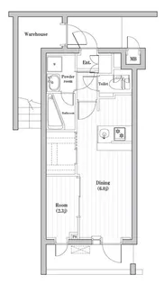 レジデンス東中野ガーデン【1階】の間取り