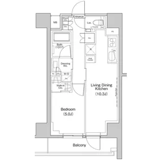 ザ・パークハビオ中野富士見町ガーデン【13階】の間取り