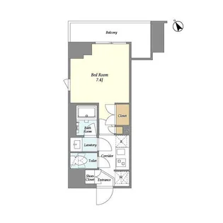 市谷台町坂フロント【4階】の間取り