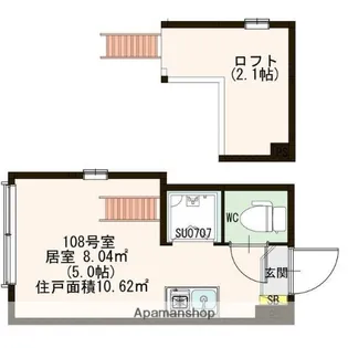WALEA 明大前【108号室号室】の間取り